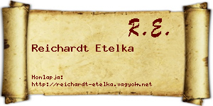 Reichardt Etelka névjegykártya