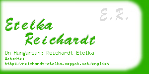 etelka reichardt business card